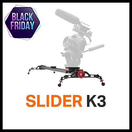 Konova Camera Slider Dolly K3 100cm (39.4 Inch) Track Aluminum Solid Rail Smooth Slide for Camera, Gopro, Mobile Phone, DSLR, Payloads up to 49bs (22kg) with Bag