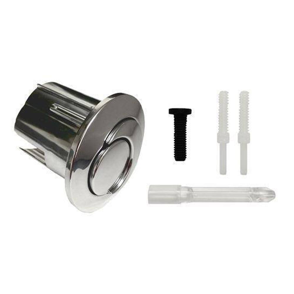 Dual Flush Push Button Threaded Push Rods Short Body D2D Chrome Compatible with AH0001800R