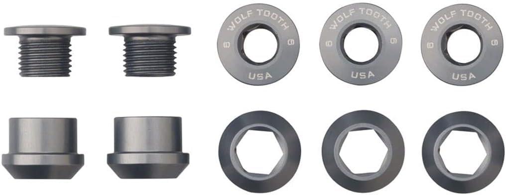 Set of 5 Chainring Bolts+Nuts for Single-Ring (1X) Drivetrains