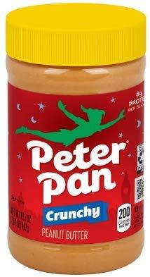 Peter Pan, 100% Natural, Crunchy Peanut Butter, 16.3oz Jar (Pack of 3)