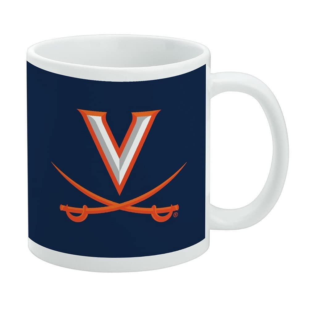 University of Virginia Cavaliers Logo Ceramic Coffee Mug, Novelty Gift Mugs for Coffee, Tea and Hot Drinks, 11oz, White