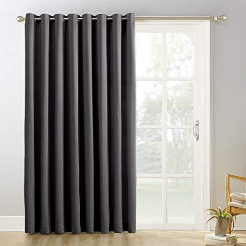 Sun Zero Easton Extra-Wide Blackout Grommet Sliding Patio Door Curtain Panel