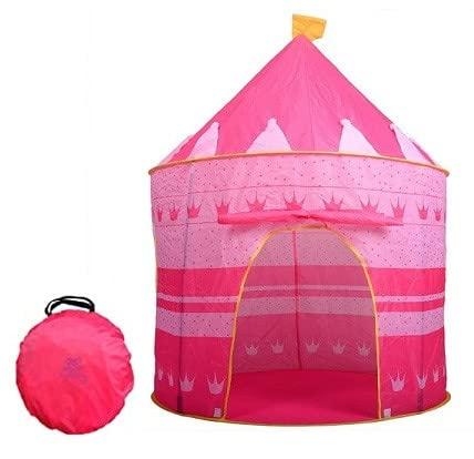 Other Pop Up Girls Pink Castle Play Tent House - Princess Foldable Play Tent for Indoor/Outdoor Use