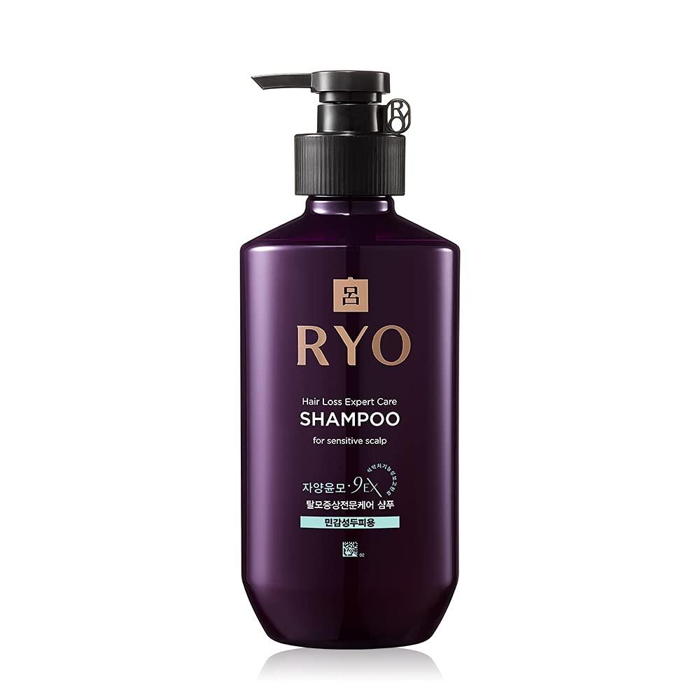 RYO Hair Strength Expert Care Shampoo for Sensitive Scalp, Hypoallergenic Cleansing, Soothing Care, Relieving Itchiness for Dryness and Smelly Scalp, Strengthening for Thinning Hair, 13.53 Fl Oz.