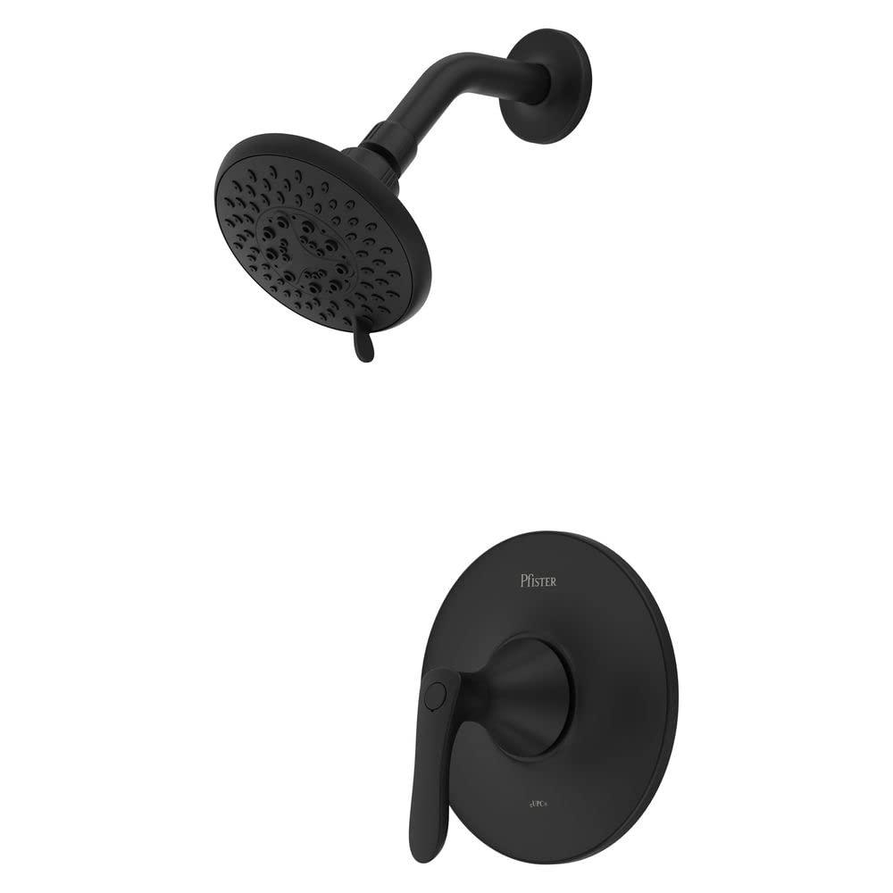 PfisterWeller Shower Only Trim Kit (Valve Sold Separately), Single Handle, Matte Black Finish, LG897WRB