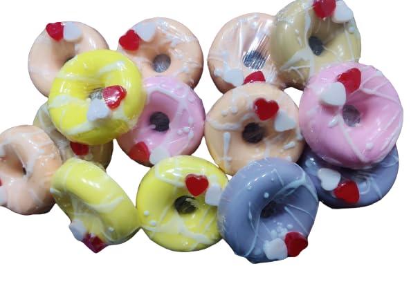 NATGLAM Donut designer soaps || Enriched With Shea butter, Glycerine And vit e oil || Safe for children (Pack of 6)