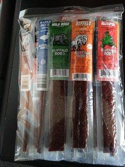 25 Piece Game Jerky Alligator Beef Buffalo Elk Ostrich Kangaroo Venison Wild Boar