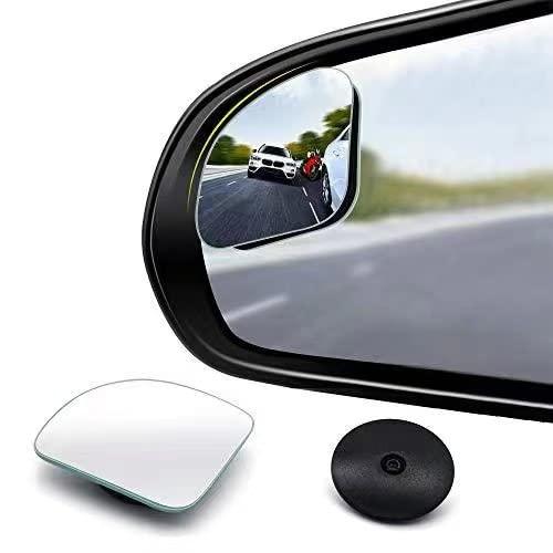 2pcs Fan Shaped Blind Spot Mirror, 360 Degree Adjustabe HD Glass Blind Spot Mirrors, Frameless Convex Rear View Mirror, for any Car, Van, Suv and Trucks.