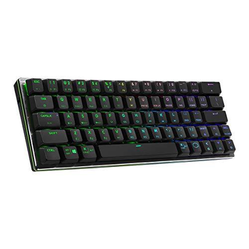 Cooler Master SK622 Wireless 60% Mechanical Keyboard with Low Profile Red Switches, New and Improved Keycaps, and Brushed Aluminum Design