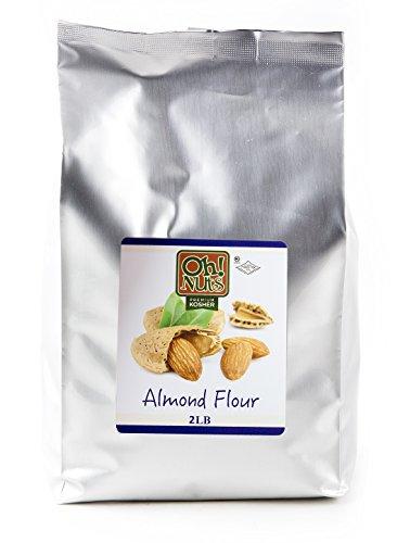 Almond Flour, UNBLANCHED Almonds Healthy Meal, Extra Fine Ground Almonds - Oh! Nuts (2 LB Bag Natural Whole Almond Flour)