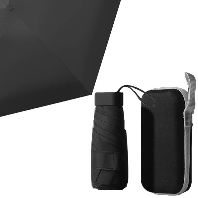 WawasiaSmall Mini Umbrella with Case, Small Compact UV Umbrella for Sun and Rain, Windproof Parasol Umbrella with 99% UV Protection, Light Compact Design Perfect for Travel