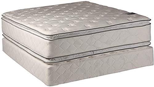 Dream Solutions Pillow Top Mattress and Box Spring Set - Double-Sided Sleep System with Enhanced Cushion Support- Fully Assembled, Great for Your Back, longlasting Comfort (King - 76"x80"x12")