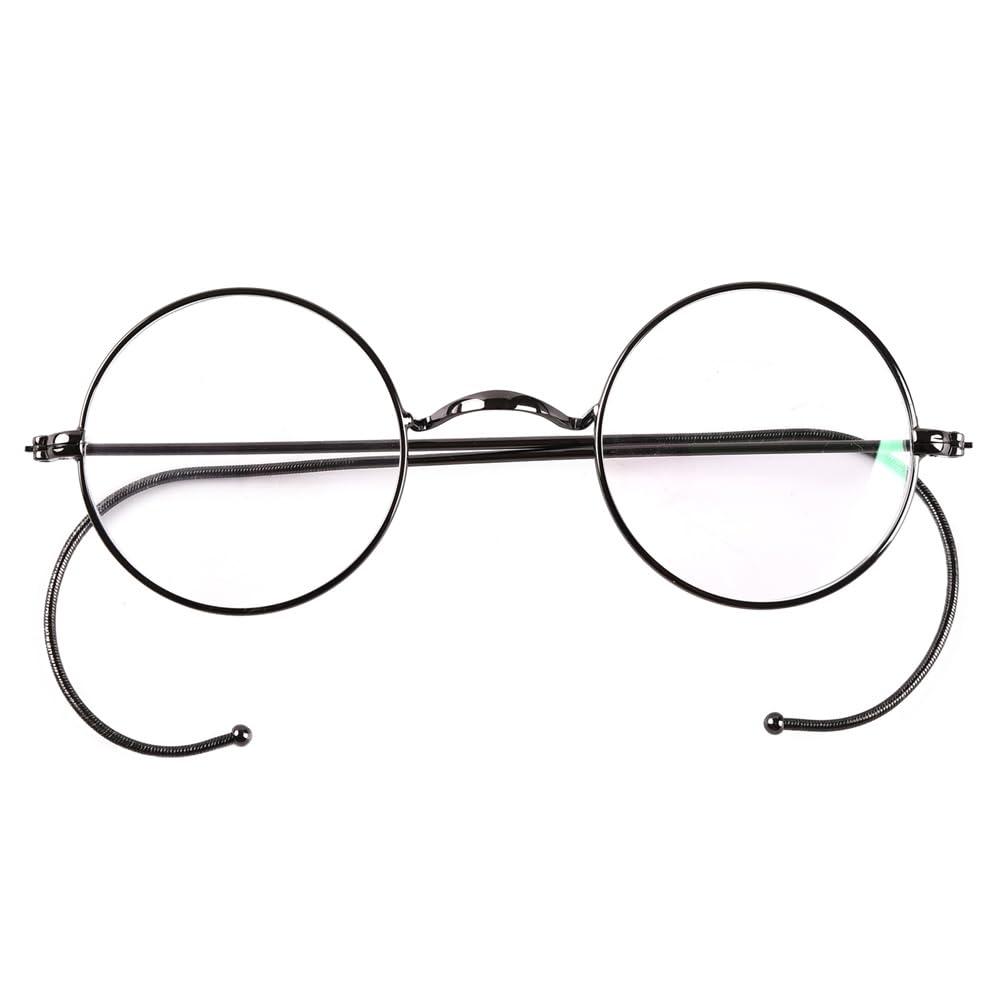 Agstum Retro Small Round Optical Rare Wire Rim Eyeglasses Frame