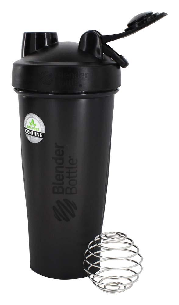 BlenderBottle Classic Shaker Bottle Perfect for Protein Shakes and Pre Workout, 28-Ounce, Black