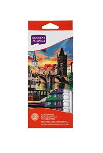 Derwent Academy Acrylic Paints 12ml (Pack of 12)