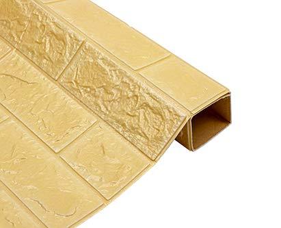 wewell3D Pe Foam Geography Wall Sticker, 3D Golden Brick Wall Stickers Panel Self Adhesive Peel & Stick Wallpaper for Wall Home Decor(70 x 77cm, 5.8Sq ft , Light golden)