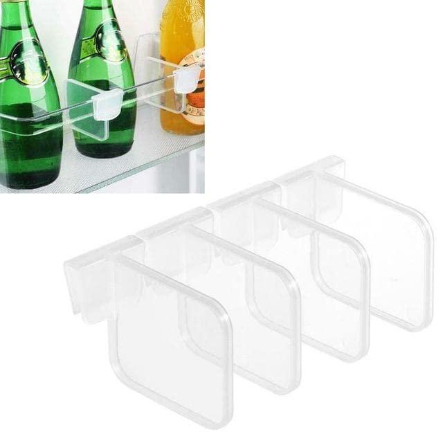 GLIVE (LABEL) Refrigerator Shelf Divider Clip Expandable Fridge Drawers Storage Partition Clips Kitchen Refrigerator Internal Drawer Pantry Grid Dividers for Kitchen Office