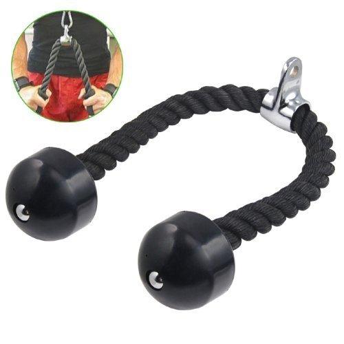 Accessotech Heavy Duty Black Tricep Rope Attachment Bodybuilding Plastic End Lat Cord Gym