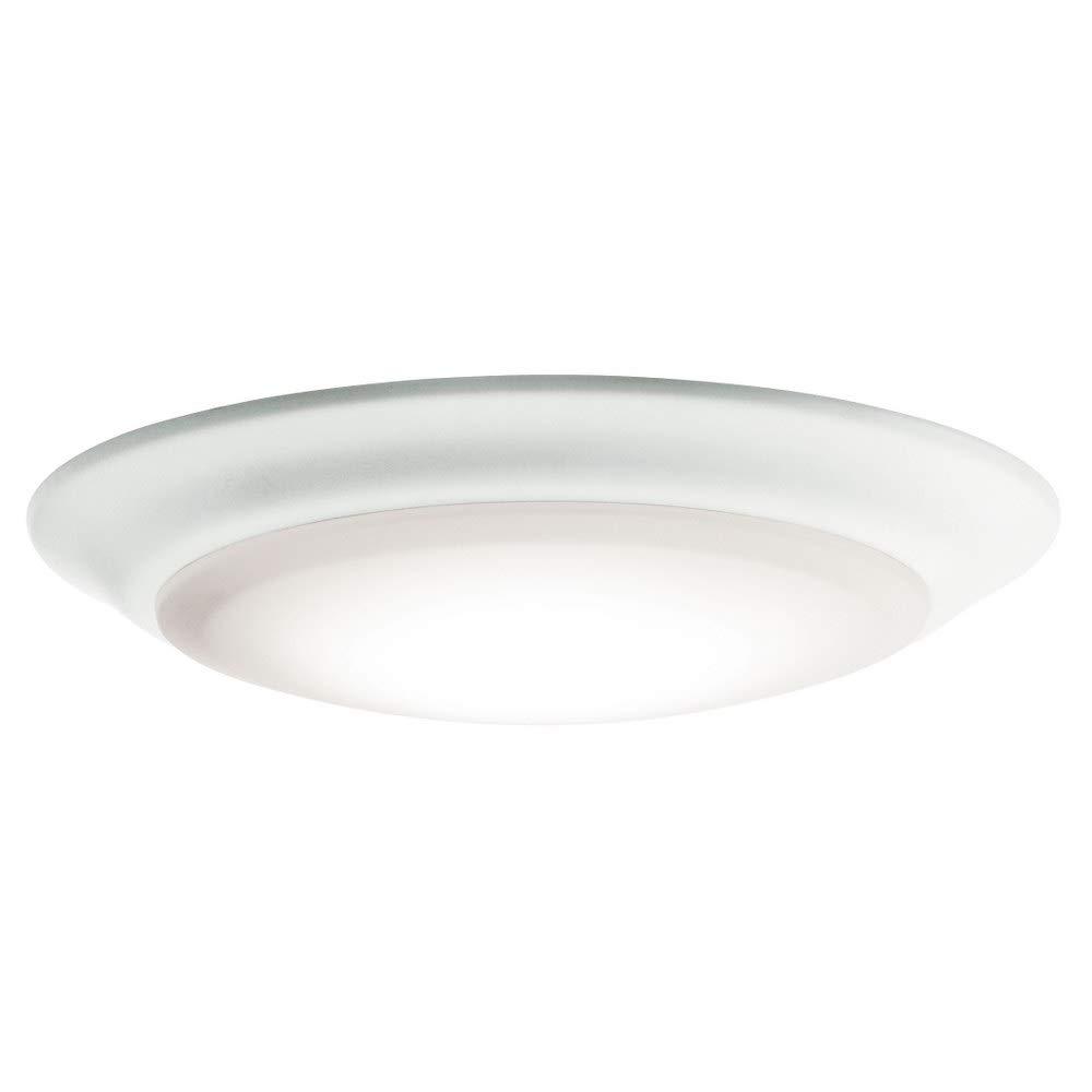 Kichler Gen I LED Downlight in White, 7.5" Ceiling Flush Mount Interior Dimmable Light, 3000K, (7.5" x 1.5"), 43846WHLED30