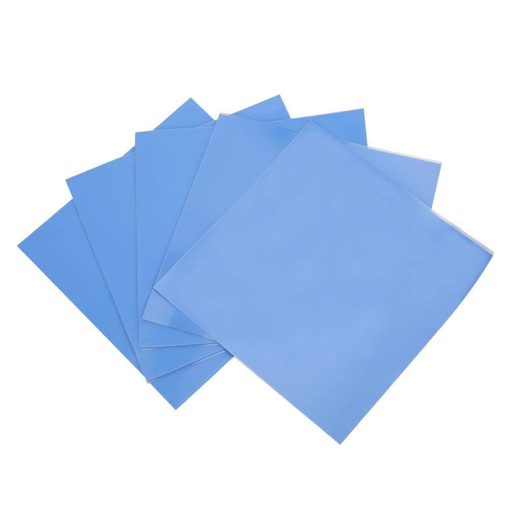 Thermal Pads 5Pcs Thermal Conductivity Pad 100x100x0.5mm CPU GPU Heat Conduction Sheet 1.5W/m-k Silicone Thermal Mat