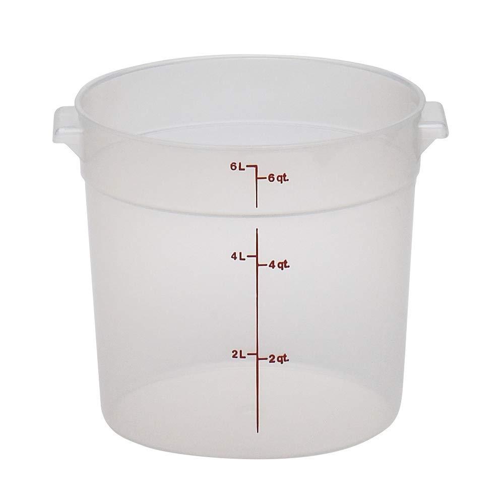 CambroRFS6PP190 6 Qt Round Container Wirh RFSC6PP190 Translucent Lid