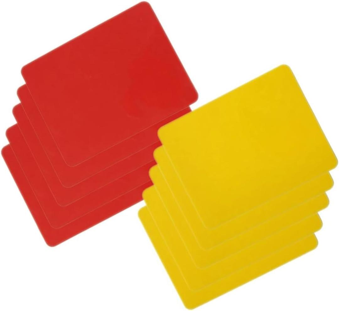 10Pcs Red and Yellow Referee Card Set Sports Soccer Referee Warning Cards for Football Soccer Coach and Referee Gear