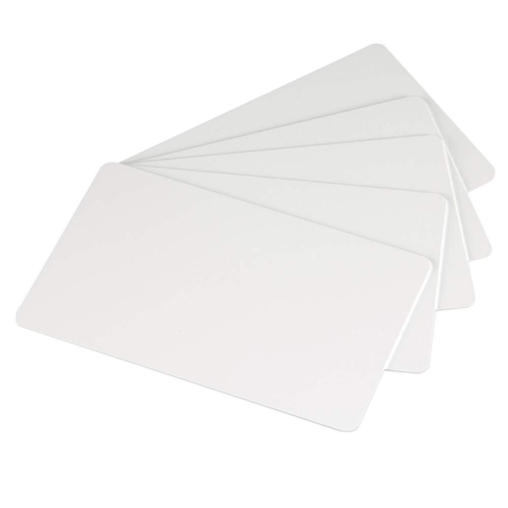 ID Zone Premium White Blank Plastic CR80 30 Mil PVC Cards for ID Badge Printers (500 Pack)