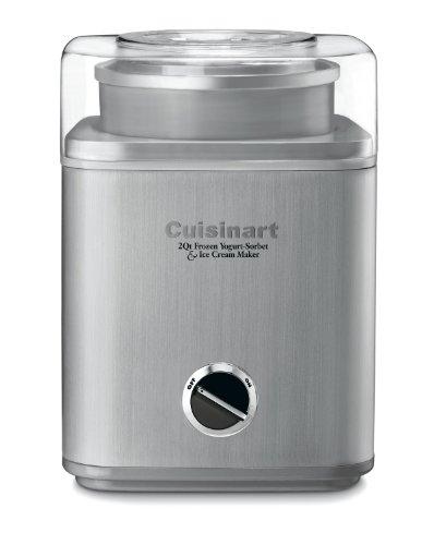 CuisinartIce Cream Maker, Ice Cream and Frozen Yogurt Machine, 2-Qt. Double-Insulated Freezer Bowl, Silver, ICE30BCP1