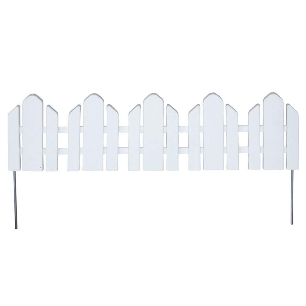 Dackers Adirondack Style Flexible Border Edging - 22"L x 5"H pieces - 14.5' of Lawn Edging - White (2090HD)