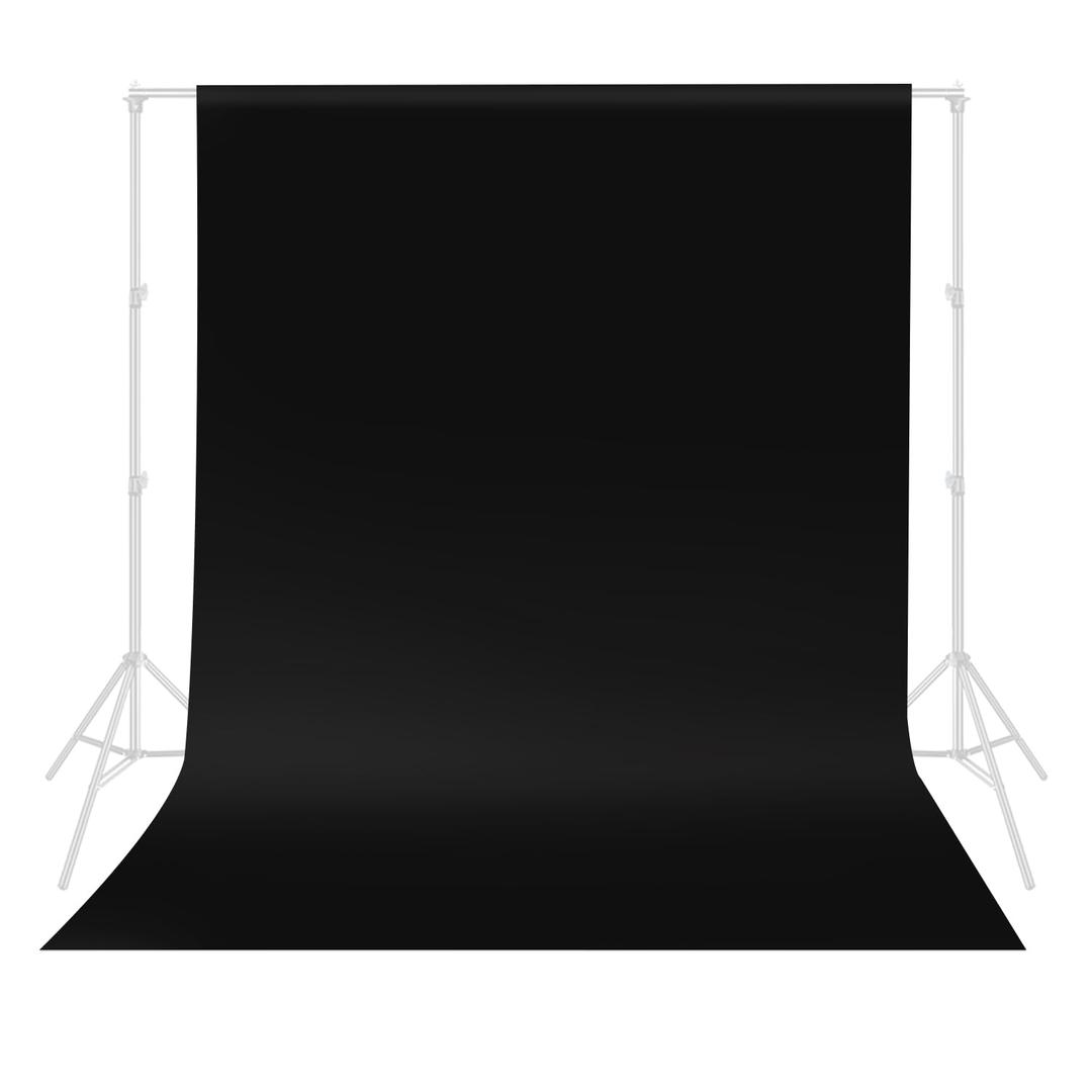 Black Backdrop Curtain, HEMMOTOP 5x6.5 ft Black Photo Backdrop for Photoshoot, Party, Video Recording, Black Drop Cloths Polyester Fabric, Black Background for Photography, Birthday (Backdrop only)