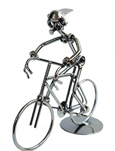 Berry PresidentHand Soldering Home Decor Cast Iron Wires and Screws Statue/Figurine Bicycle Rider/Bicycle Bike Race Handicraft Works (8")