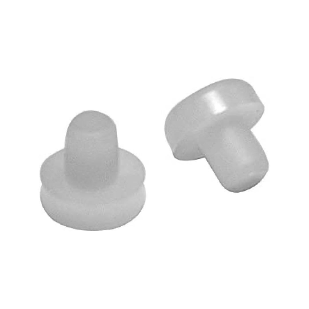 1/2" Nylon Stem Bumper Floor Protector, Protect Your Outdoor Furniture and Patio Swivel Chair, Furniture Sliders, Pack of 25, White