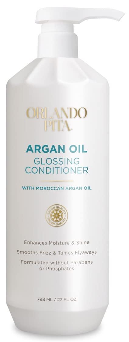 ORLANDO PITA Argan Oil Conditioner, 27 Fl Oz Salon Size- Premium Nourishing Hair Care for Men & Women - Professional Moisturizing, Anti Frizz, Hydrating Solution for Dry, Damaged Hair