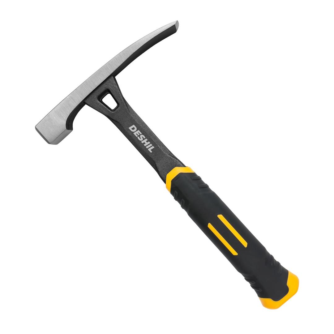 Bricklayer's Hammer Mason's Hammer - 20 oz Masonry Tool with Forged Steel Construction & Shock Reduction Grip