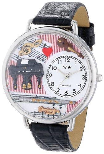 Whimsical Watches Unisex U0510001 Music Teacher Black Skin Leather Watch