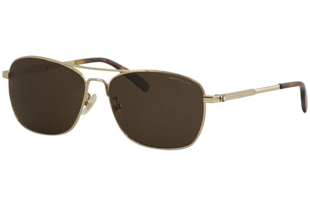 Sunglasses Montblanc MB 0026 S- 008 GOLD/BROWN