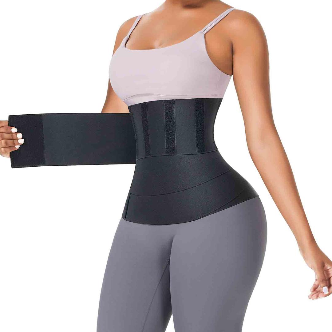 FeelinGirl Waist Trainer for Women Sauna Trimmer Belt Waist Cincher Tummy Wrap Plus Size Snatch Me Up Bandage