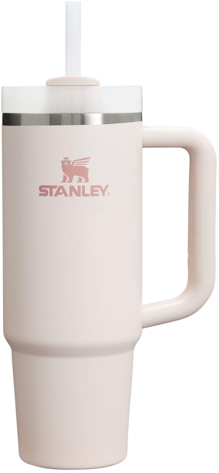 STANLEYQuencher H2.0 FlowState Stainless Steel Vacuum Insulated Tumbler with Lid and Straw for Water, Iced Tea or Coffee, Smoothie and More, Rose Quartz 2.0, 30 OZ / 0.89 L