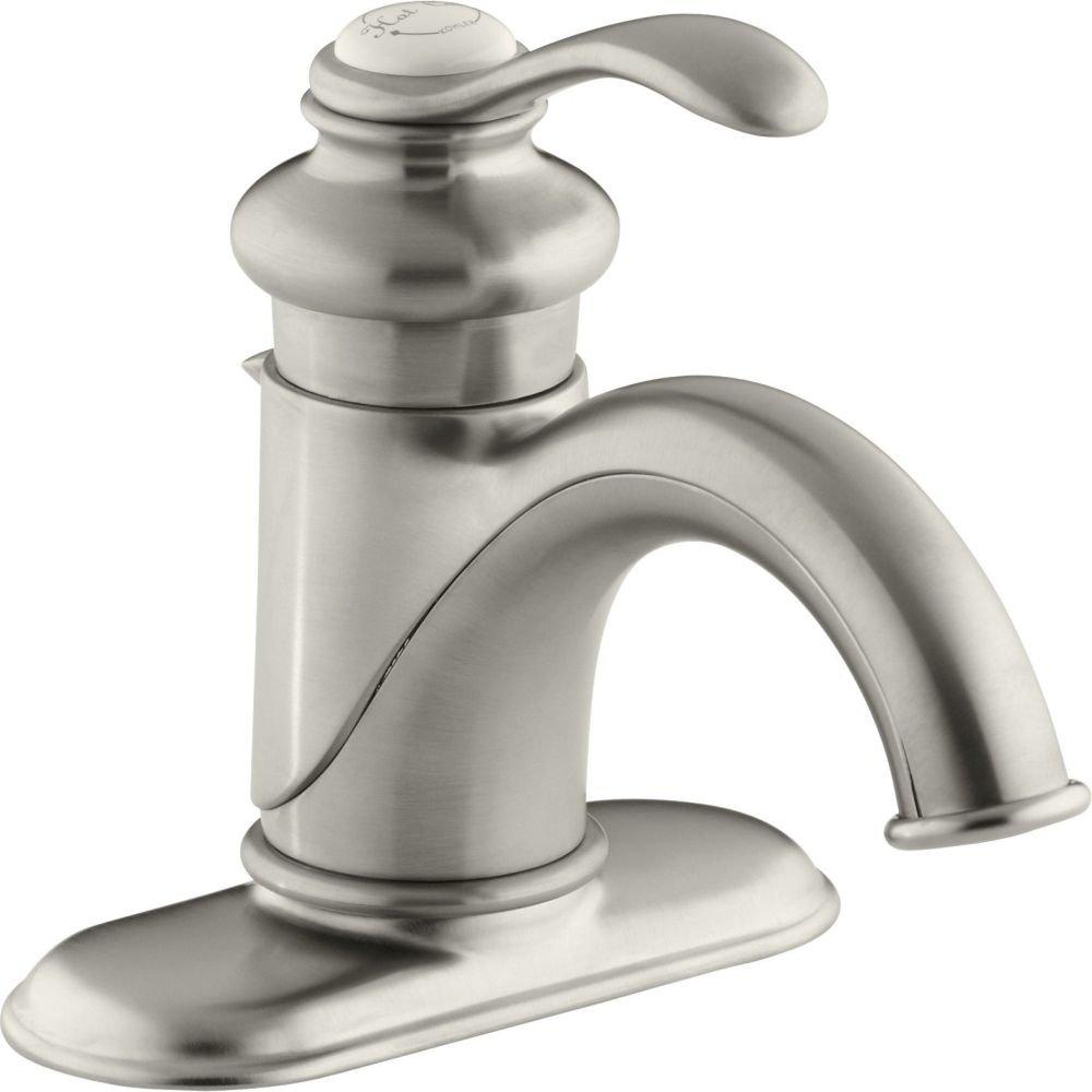 KOHLER K-12181-BN Fairfax Single Control Lavatory Faucet, Vibrant Brushed Nickel