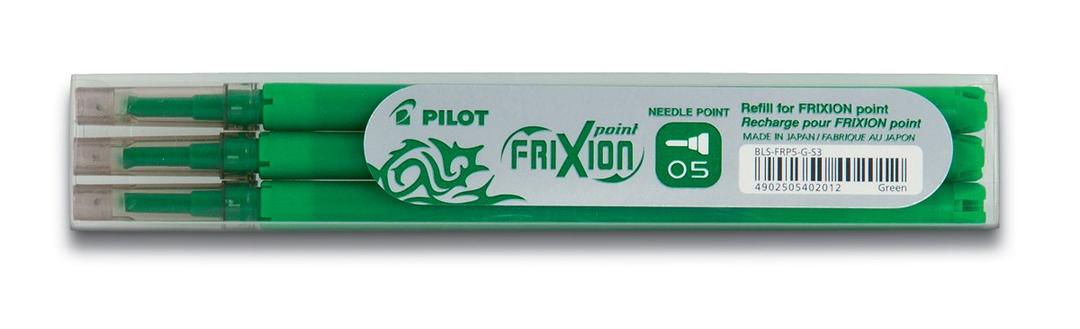 Pilot Refills for Frixion Point Rollerball 0.5 mm - Light Green, Pack of 3