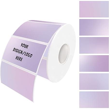 Yeachlaing 1.25×2.25 Inch Purple Direct Thermal Sticker Labels,Self-Adhesive Perforated Barcode Address Labels,700 Labels Per Roll