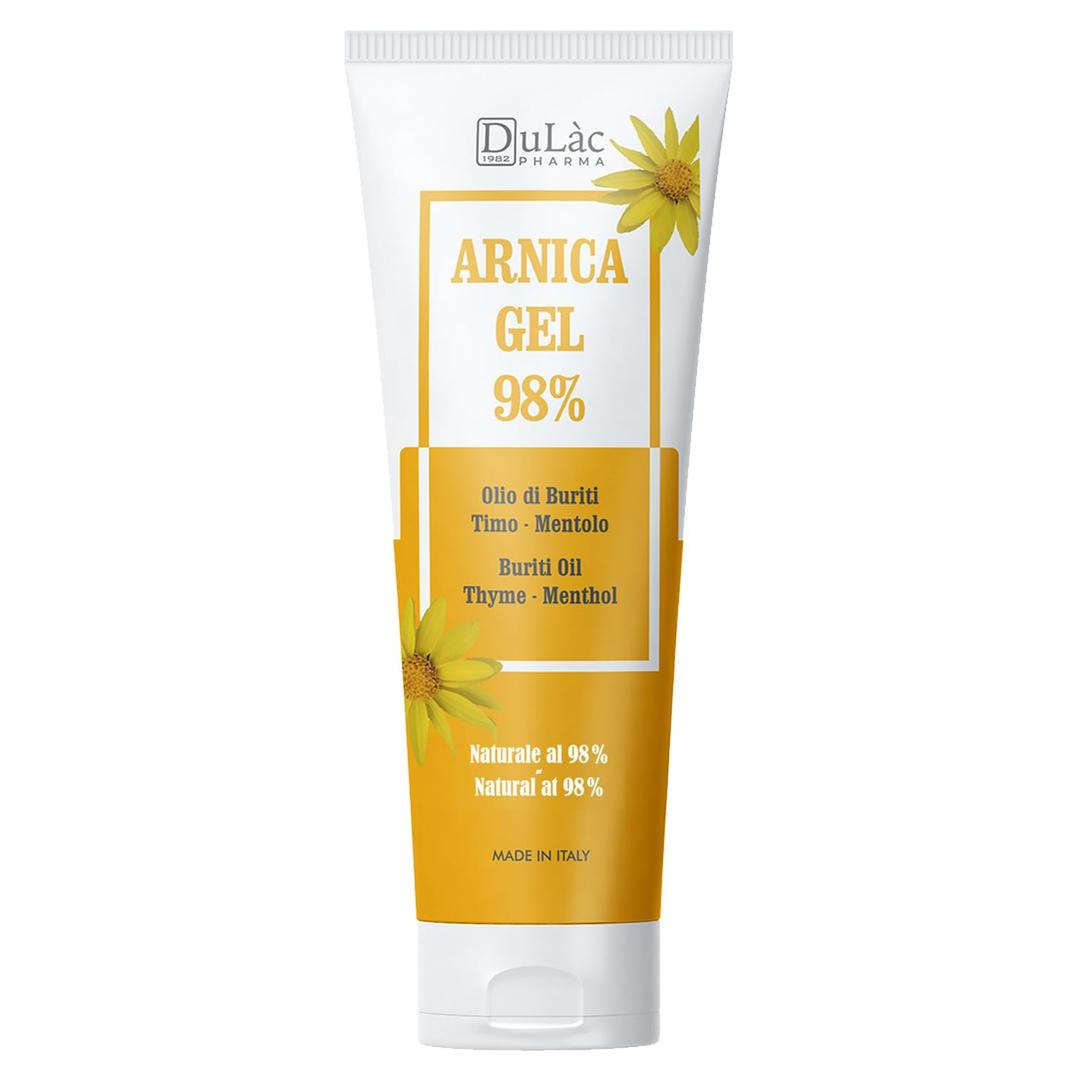 Dulàc - Arnica Gel 98% for Bruising and Swelling 100ml, Arnica Cream for Muscle and Joint Relief, Strong, Non-Greasy, Natural Formula, Arnica Cooling Gel Ideal for Massage