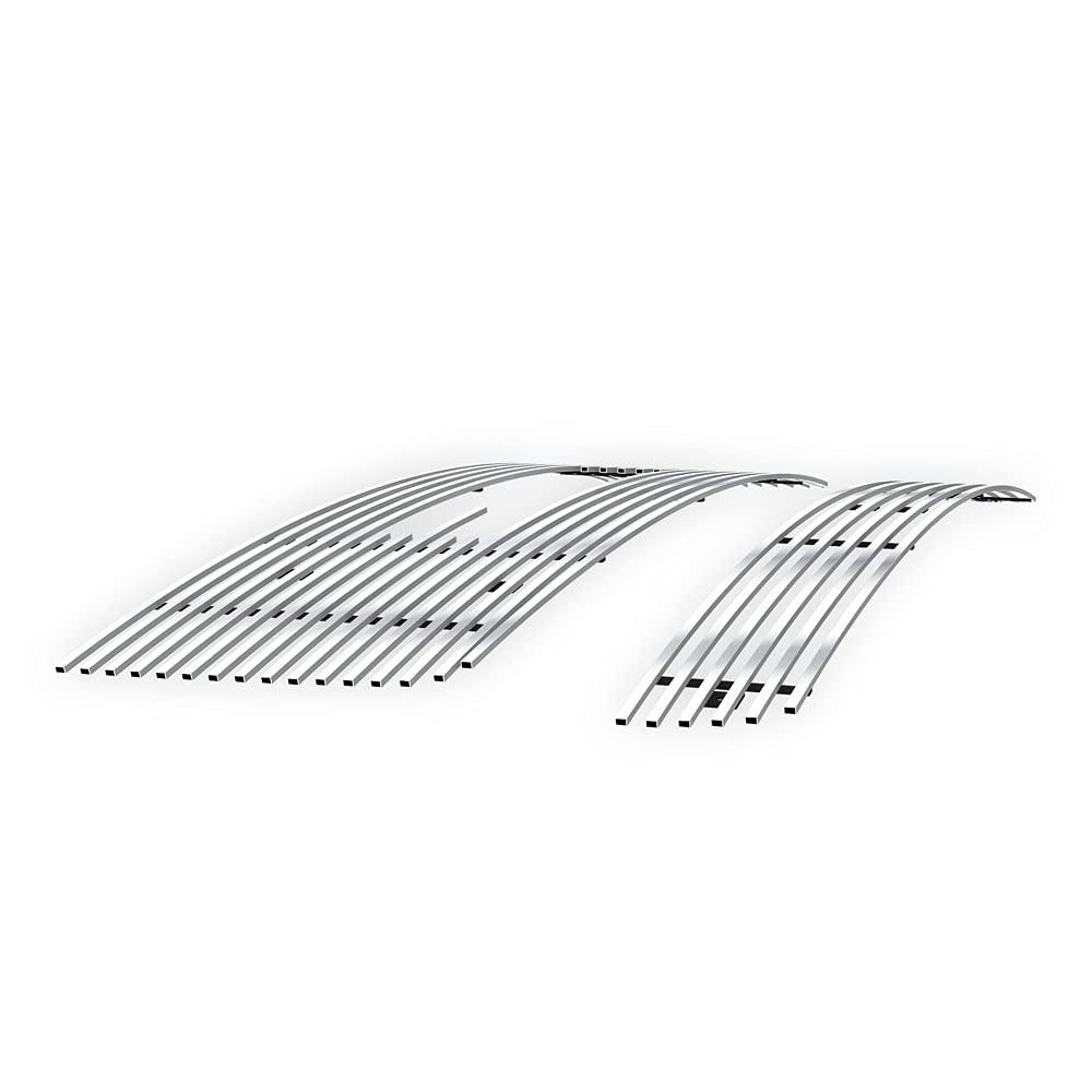 APS Compatible with GMC Sierra 1500 2007-2012 New Body Style Stainless Steel Chrome Polished 8x6 Horizontal Billet Grille Insert Combo G67861S