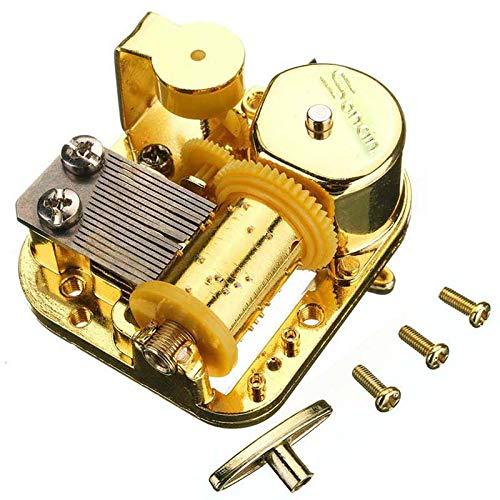 Pursuestar Let It Go Wind Up Music Box Movement, 18 Note Gold Yunsheng Clockwork Musical Mechanism for DIY Music Boxes Replacement