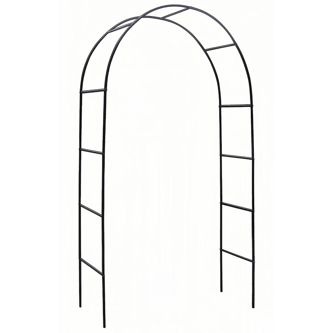 ART TO REAL Garden Arch Trellis for Climbing Plants,ATR Outdoor Pergola Wedding decorations for Ceremony Outside,7'8" High x 4'5"Wide or 6'4" High x 7'5"Wide Sturdy Metal Balloon Arbor(Dark Green)