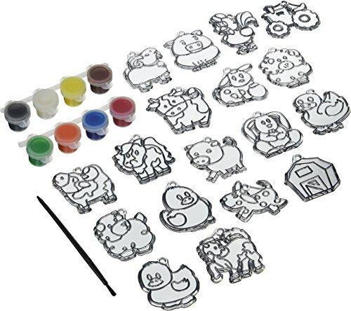 Kellys Crafts Kidz Sparkle Suncatcher Activity Kit: Fun Animal 22 Pieces