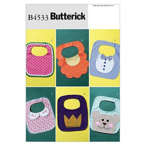 BUTTERICK PATTERNS B4533 Baby Bibs, One Size Only