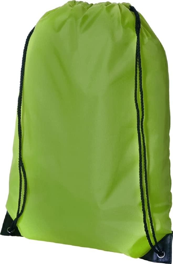 CENTRIXPremium Gymsac Drawstring Gym bag Rucksack - 15 Colours (LIME GREEN)