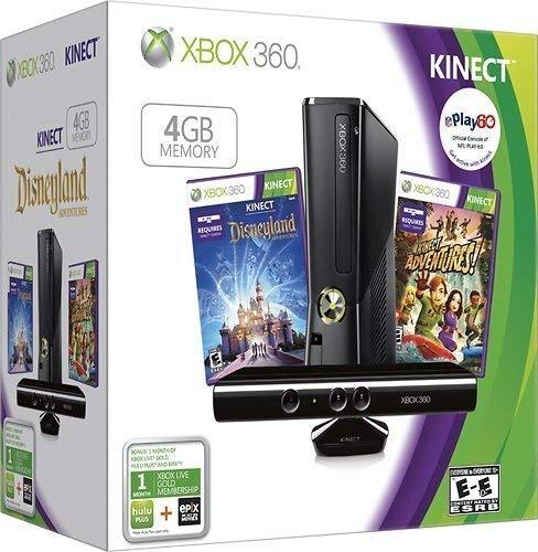 Xbox 360 4GB Console with Kinect Holiday Value (Renewed)