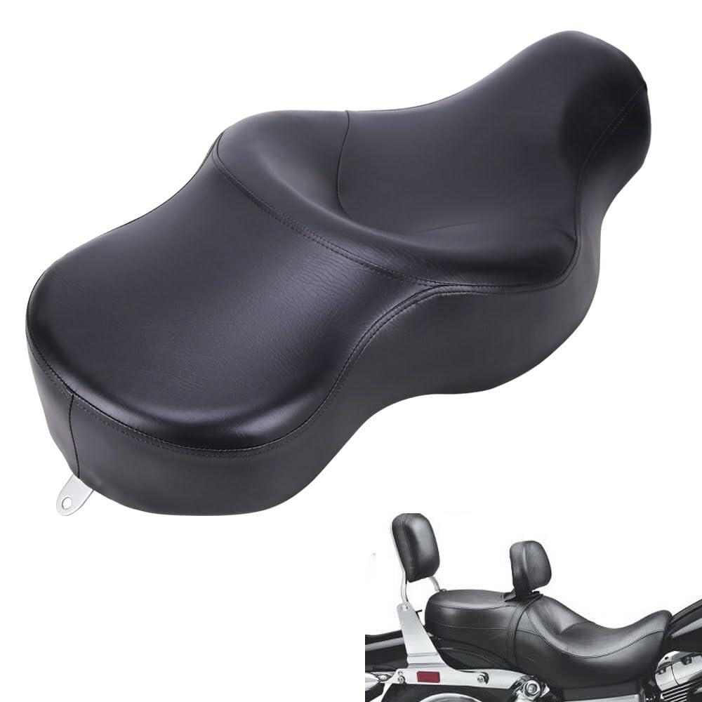 Motorcycle Seats for Harley Sportster Seat Forty Eight Driver & Passenger Seat For Harley Sportster 883 1200 XL XR Iron 2004-2023, Cushion Pad One Piece Two Up 2 Up Wider Thicker Rider Leather